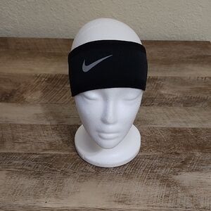 Nike Black Headband with White Logo